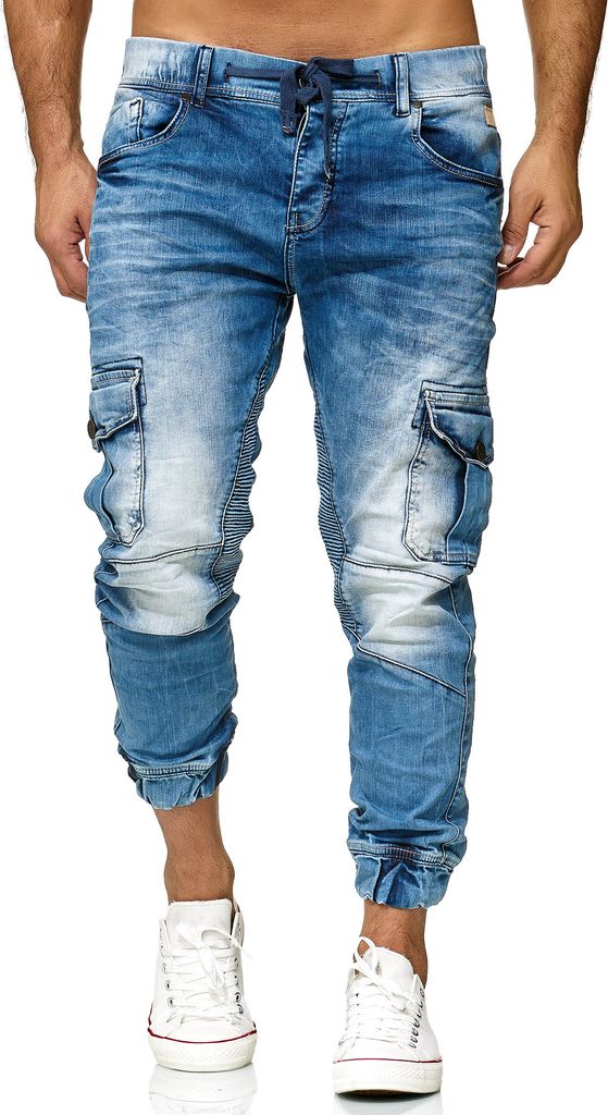 Red Bridge Herren Jogger Denim Jeanshose Cargo Hose Narrow Produktbild 3