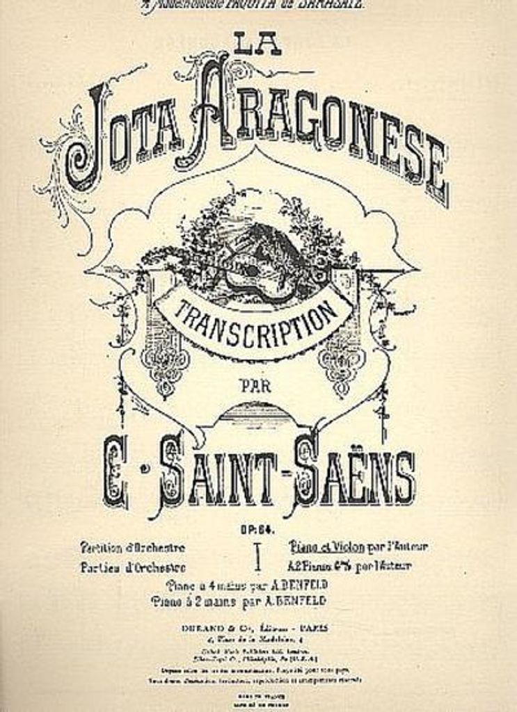 La jota aragonese op.64pour violon et piano