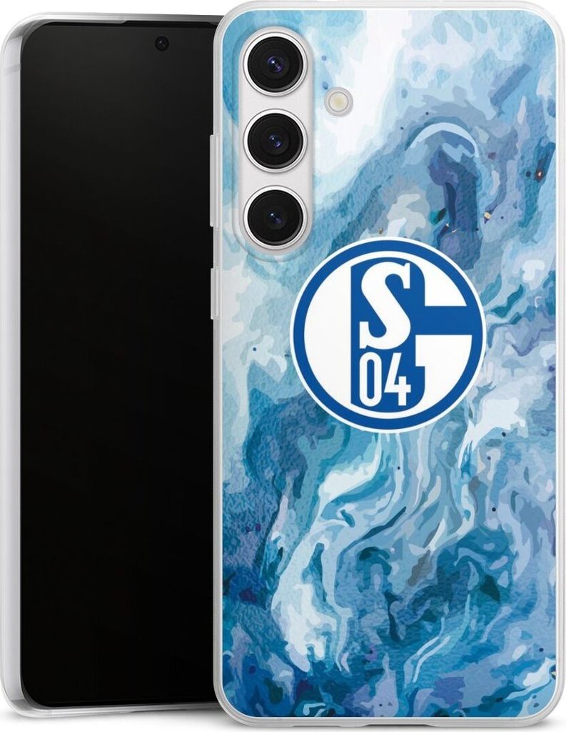 DeinDesign Slim Hülle für Samsung Galaxy S24+ Silikon Case Ultra Dünn Handyhülle FC Schalke 04 Fanartikel Logo