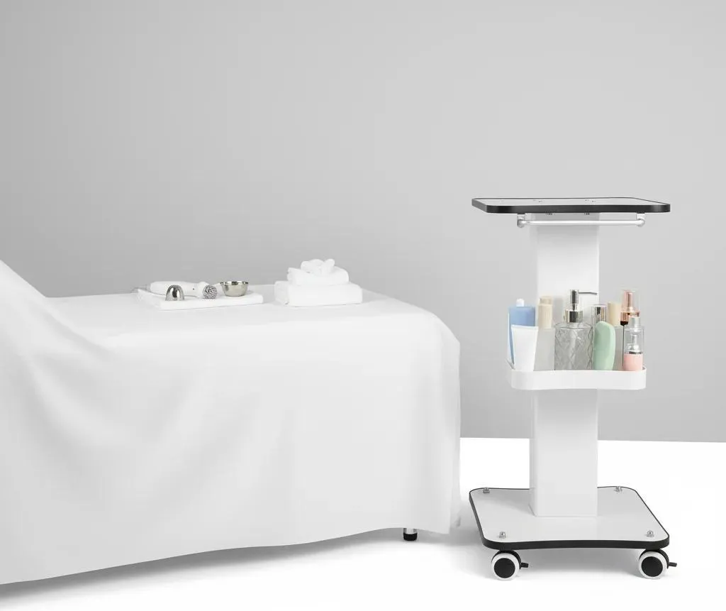 Chariot de spa mobile blanc idéal pour soins de manucure et esthétique - 10
