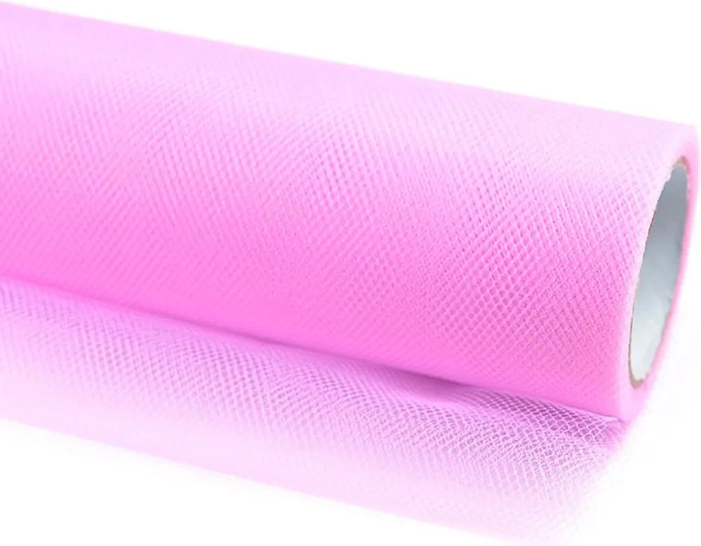 Rotolo Tulle 30cm x 9m Rosa Chiaro - Tessuto Luna per Artigianato