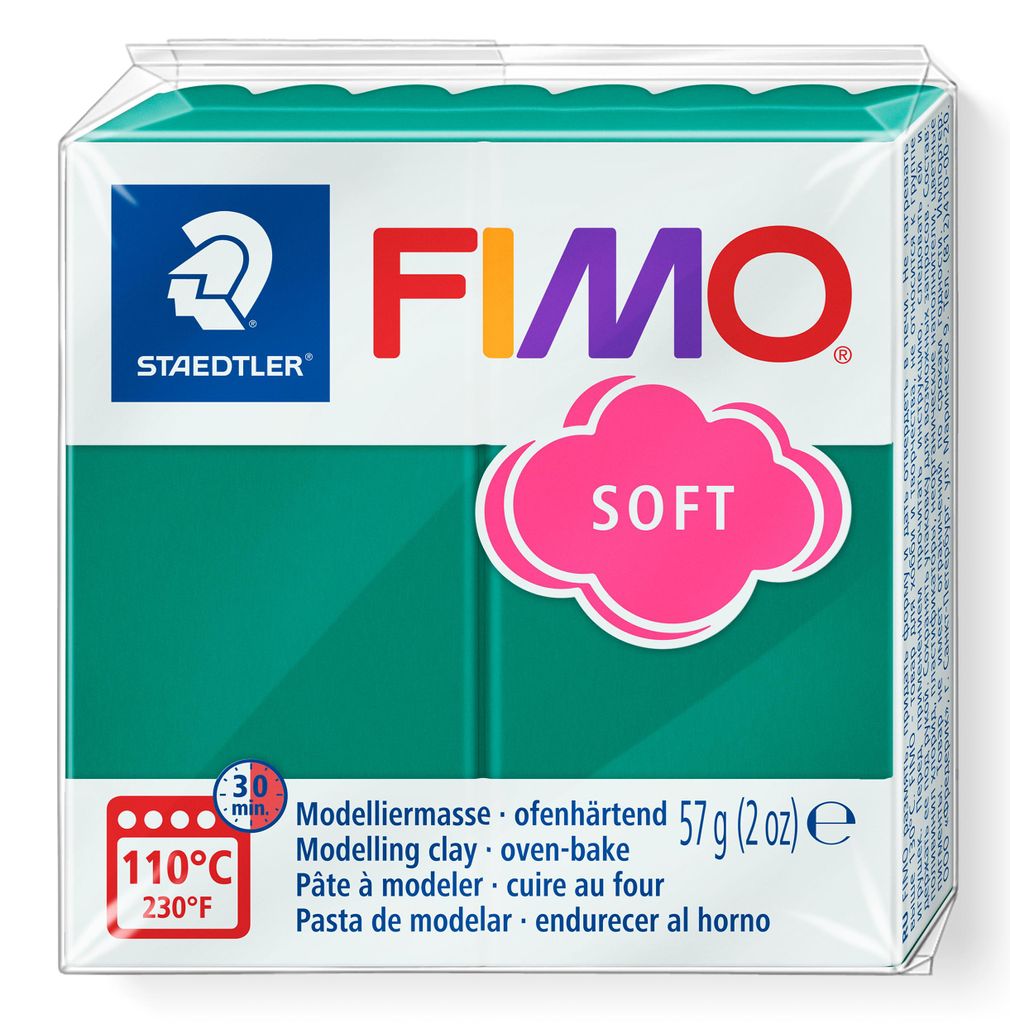 FIMO, Modelliermasse, Knete smaragd soft normal Produktbild 