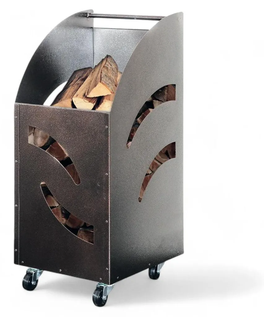 Chariot à bois démontable et robuste en fer - Design peu encombrant 80cm