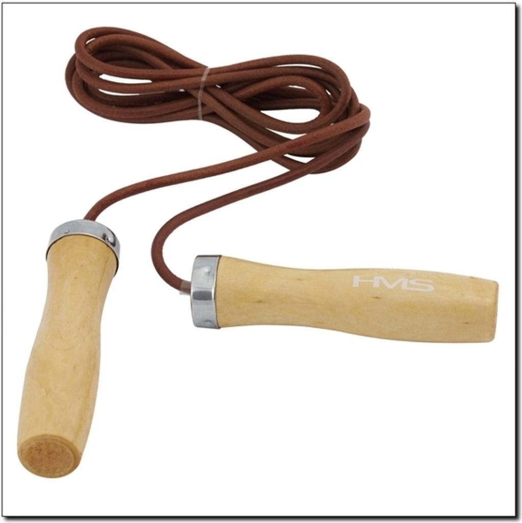 Sk07 Corde à sauter en cuir + poignées en bois Hms Image du produit 