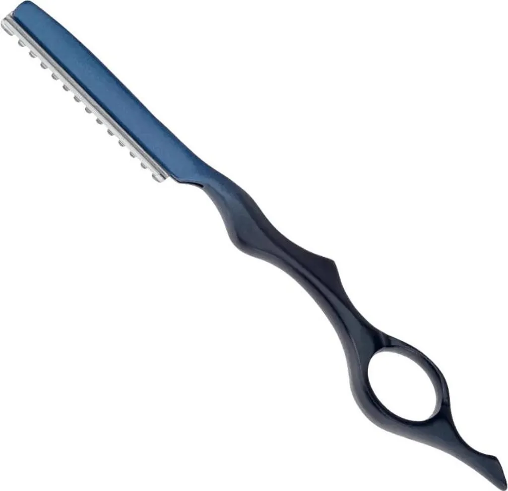 Rasoio ergonomico in acciaio inox con 10 lame di ricambio per capelli professionali Kiepe Ergos - 2