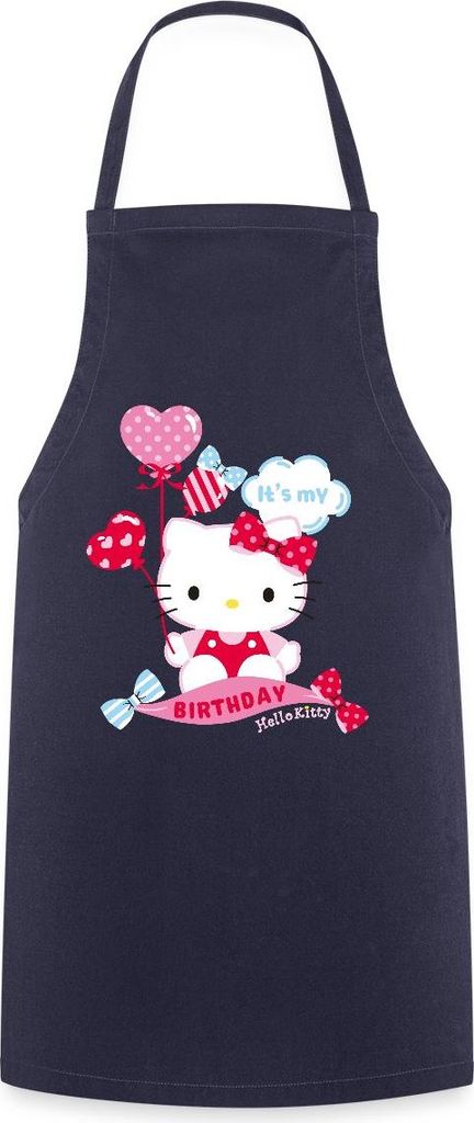 Spreadshirt Hello Kitty Mit Ballons Mein Geburtstag Kochschürze, One size, Navy