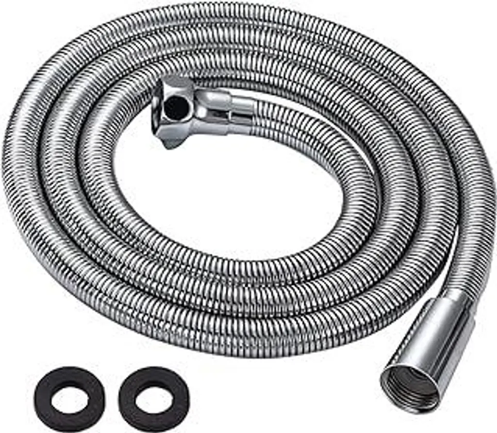 D&DHardware Tubo Doccia 1.5 m Antitorsione | Acciaio Inox e Ottone
