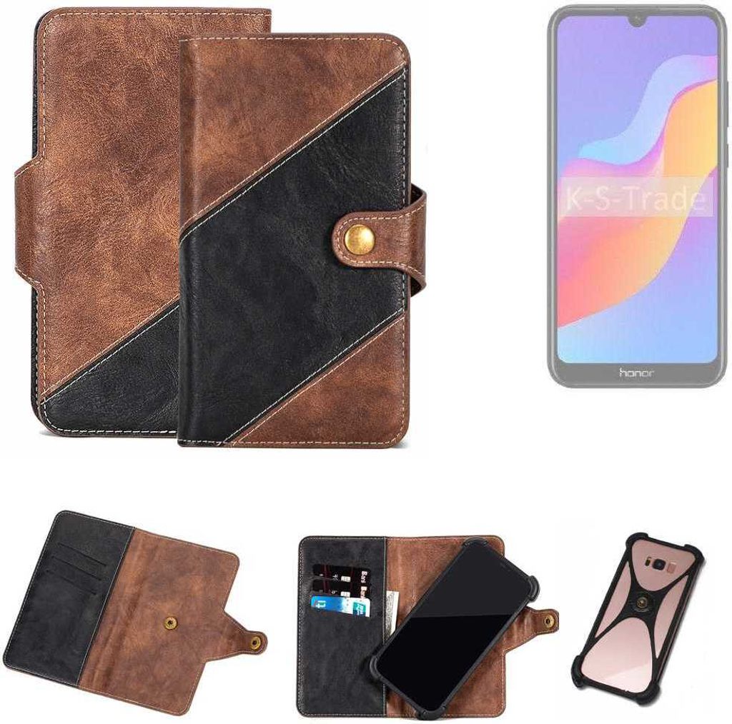 K-S-Trade Handyhülle Schutzhülle Bookstyle Case kompatibel mit Samsung Galaxy A60 Klapphülle Cover Hülle Schutztasche 1x
