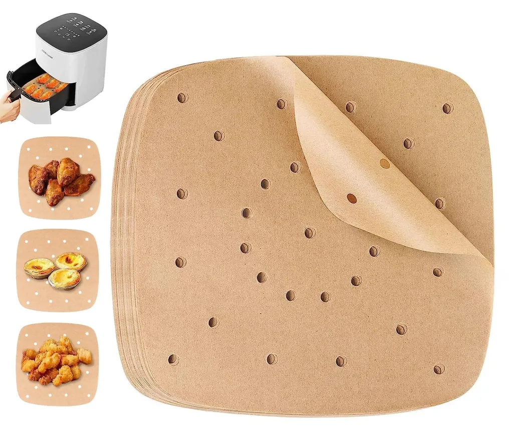 Dites Adieu au Nettoyage avec le Papier Sulfurisé pour Air Fryer x200