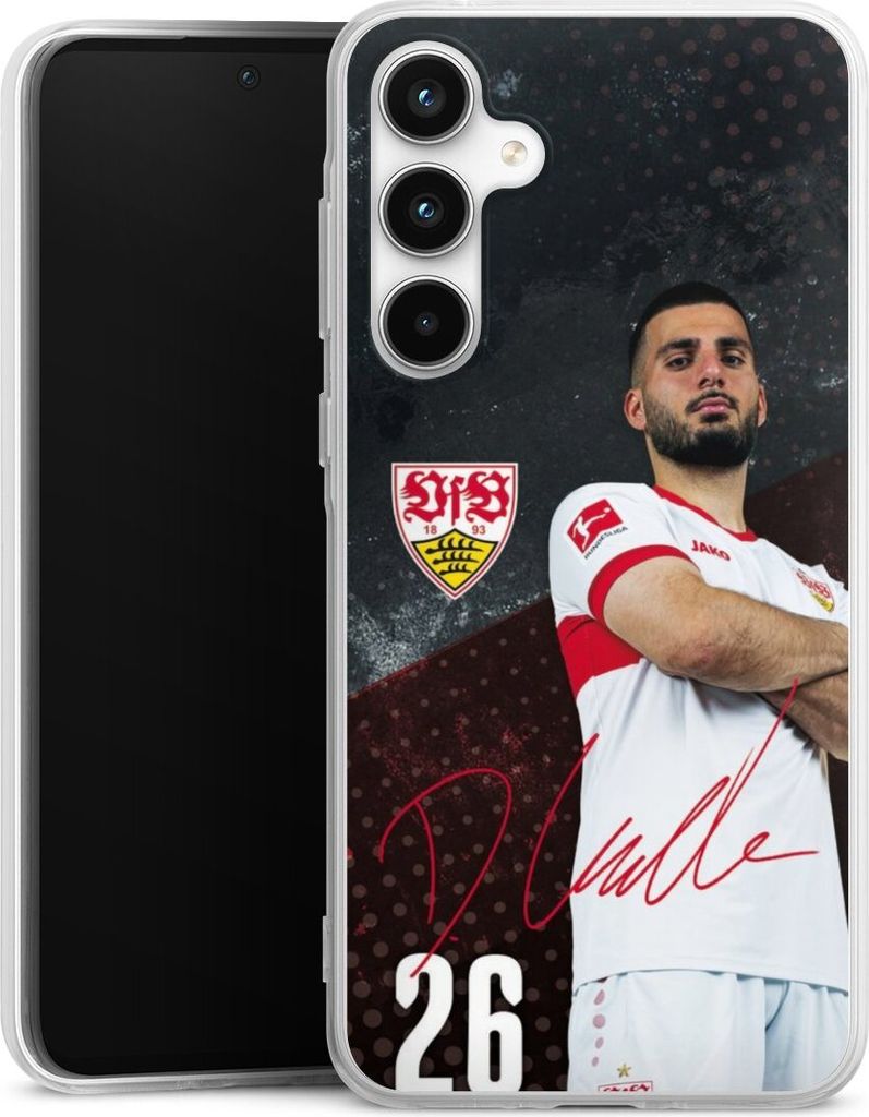 DeinDesign Handyhülle für Samsung Galaxy A35 5G Silikon Hülle Case Smartphone Schutzhülle Offizielles Lizenzprodukt VfB Stuttgart Deniz Undav