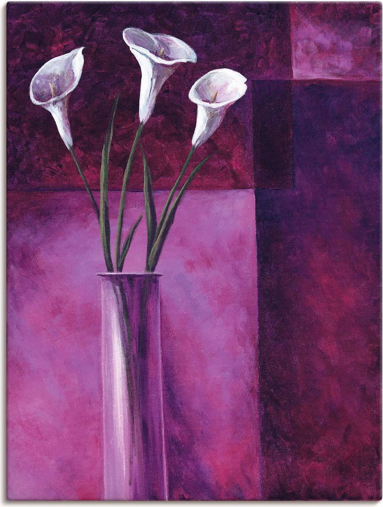ARTland Leinwandbild Callas Lila Größe: 30x40 cm