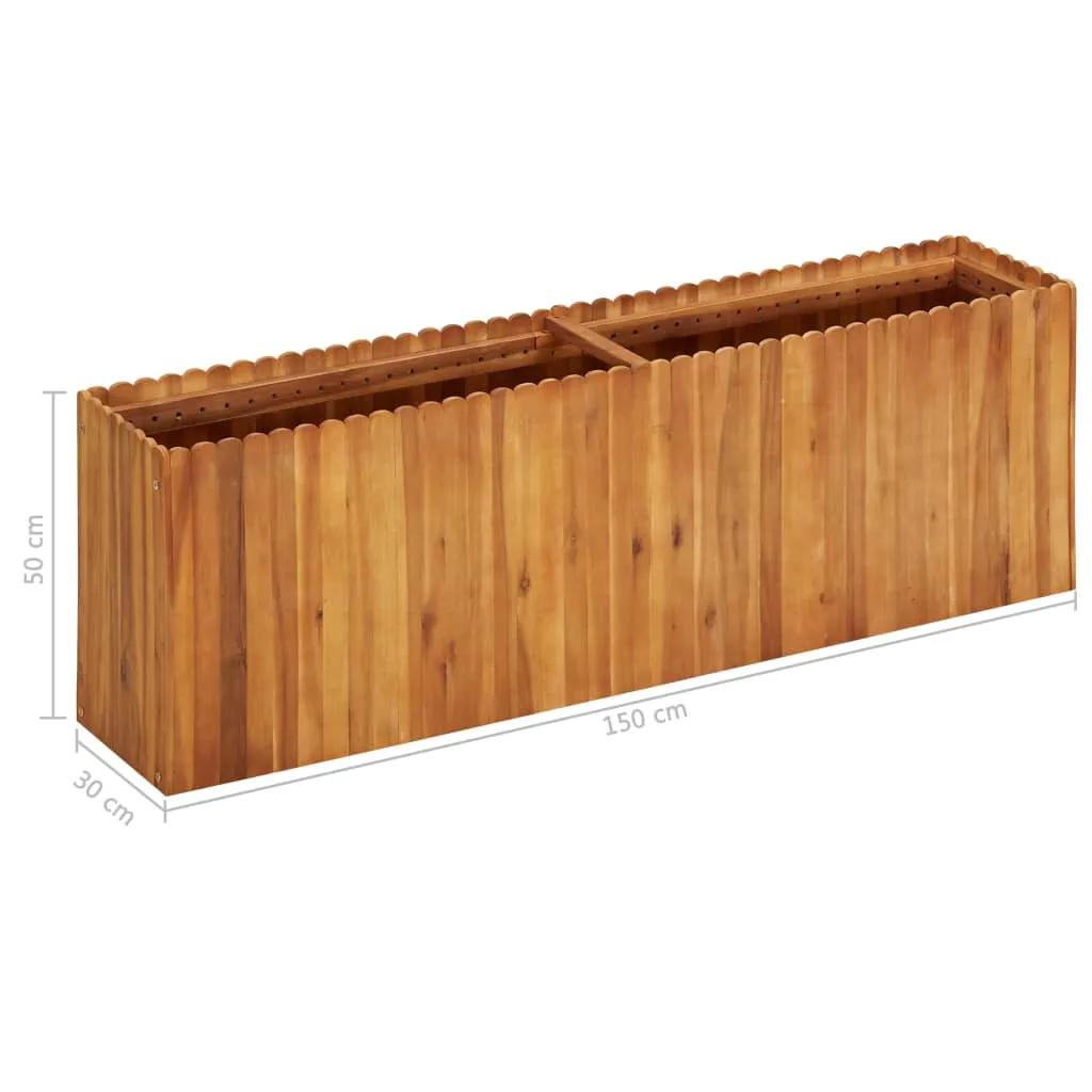 Bac à fleurs bois 150 cm pour potager urbain et séparation de terrasse