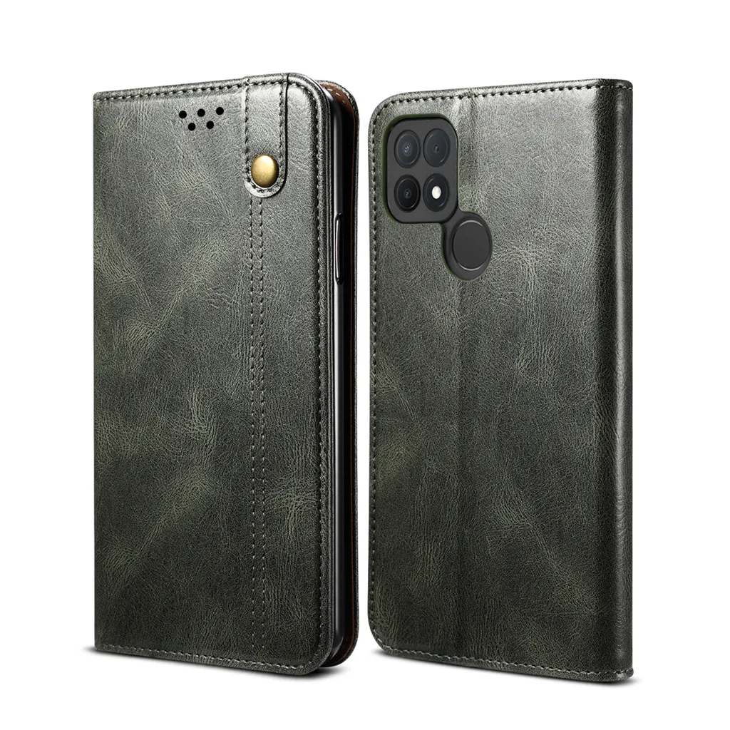 Cover Portafoglio Verde OPPO A15 4G | Protezione Totale Flip Stand