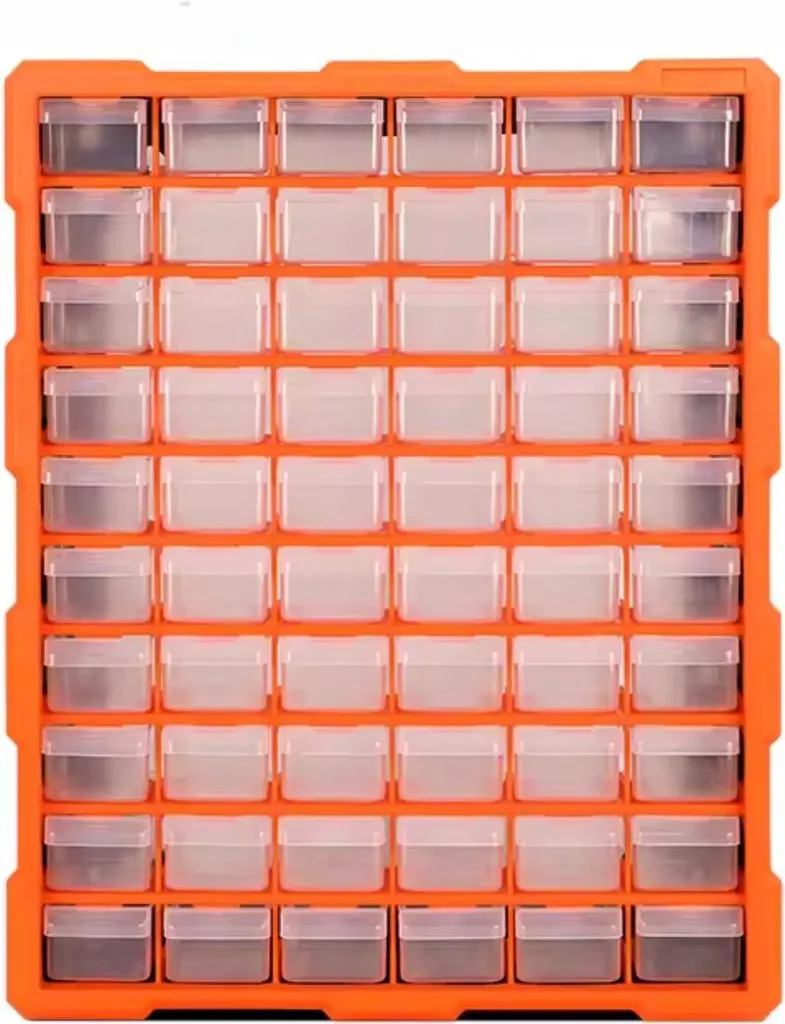 Rosfix ORG-60PRO Organizer per Officina | 60 Cassetti | 13,8 x 4,8 x 3,4 cm | Montabile a Parete e Indipendente | Cassetti Trasparenti