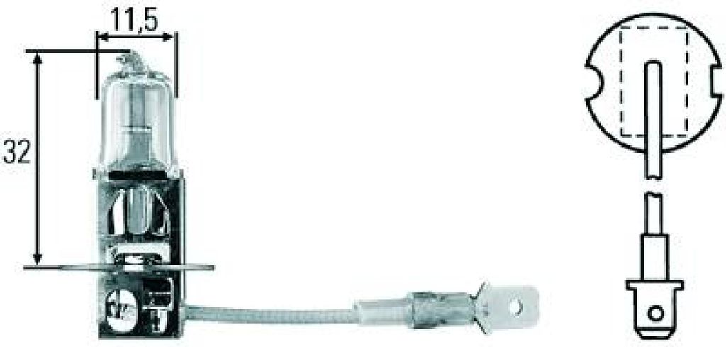 1x DIEDERICHS H3 Glühlampe Fernlicht 12V 55W PK22s Halogen LID10015