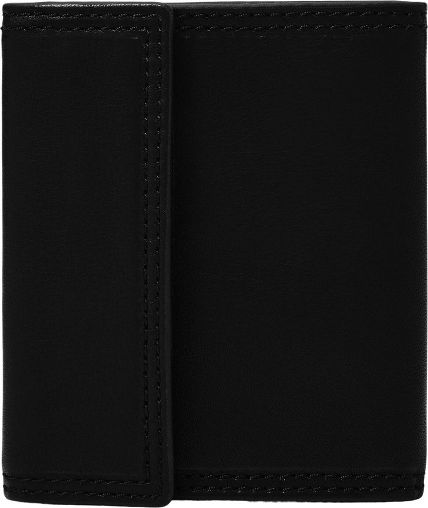 FOSSIL Leder Kartenetui Ness Coin Pocket Bifold Black schwarz