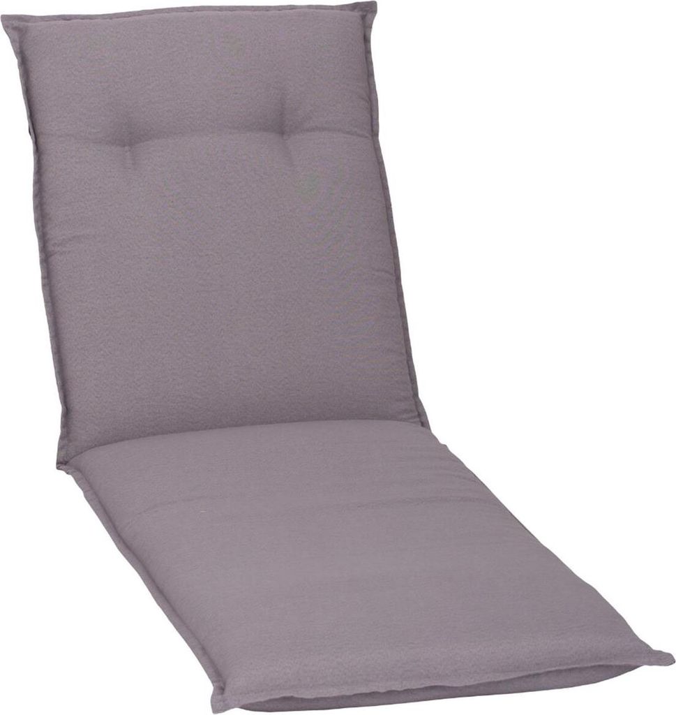 Gartenliege Auflage Tanana, Motiv - Uni, grau, 191x58x8cm