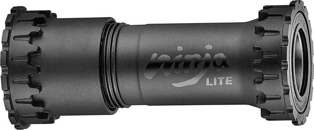 A black bicycle bottom bracket.