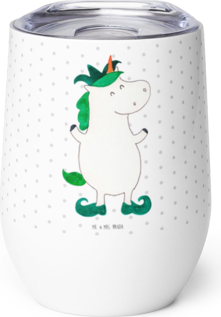Mr. & Mrs. Panda thermosbecher Einhorn Joker - Weiß - Geschenk, glühweinbecher, Thermobecher, kaffee tasse, Thermo Becher, reise kaffeebecher, Ka...