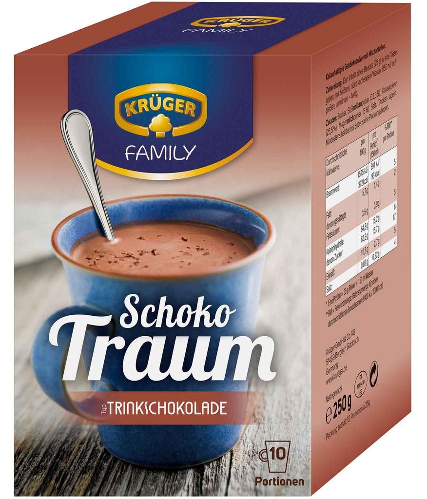 Krüger Family Schoko Traum Typ Trinkschokolade 10er Produktbild 