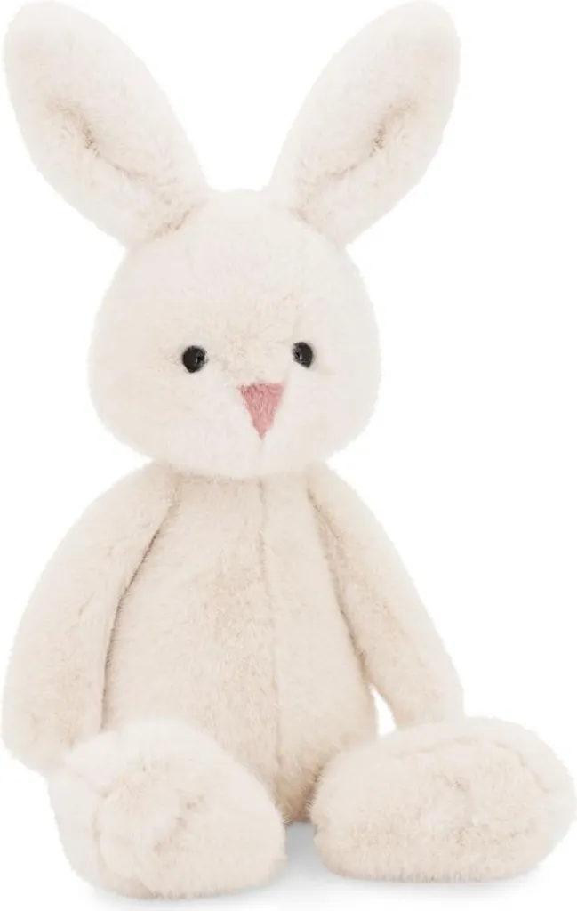 Peluche lapin orange 33 cm Bunny White - Anti-stress et facile à laver