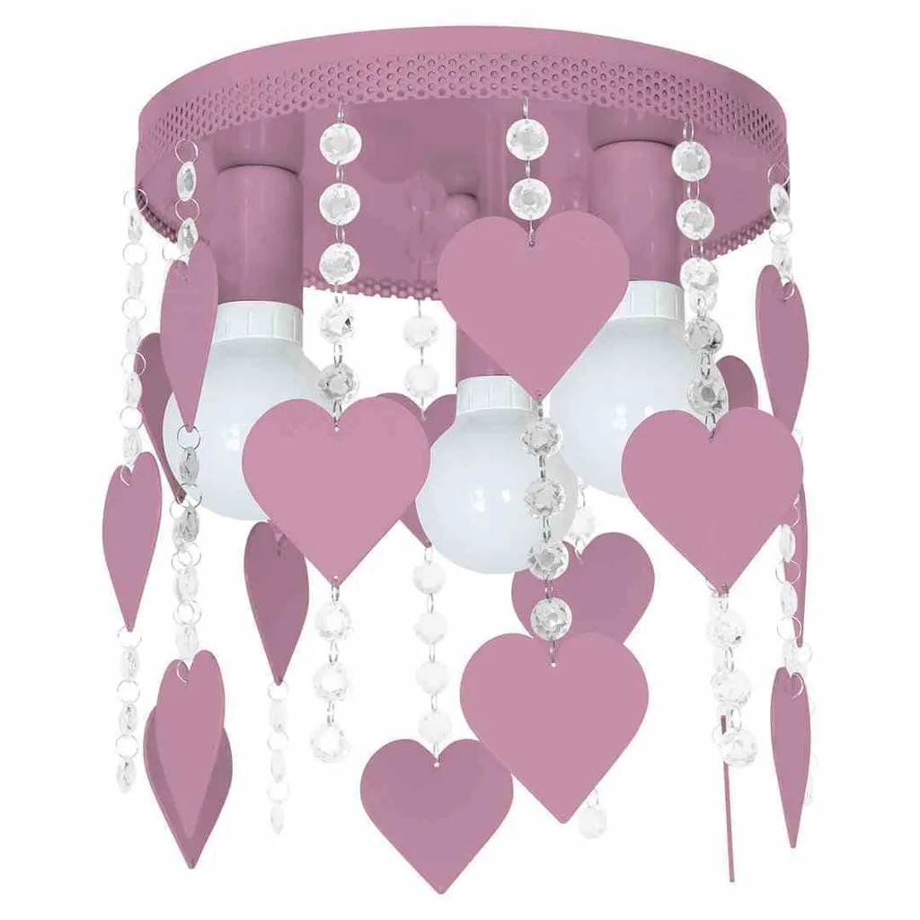 Plafonnier Salle à Manger Elza Rosa - Lustre Moderne 3 Lampes MLP1149