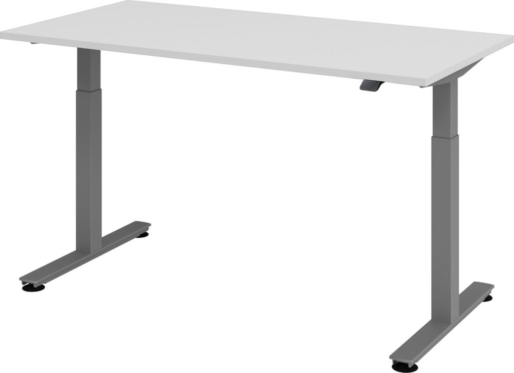bümö Schreibtisch elektrisch XMST - Größe: 160 x 80 cm, Gestell: Graphit, Nachbildung: Grau