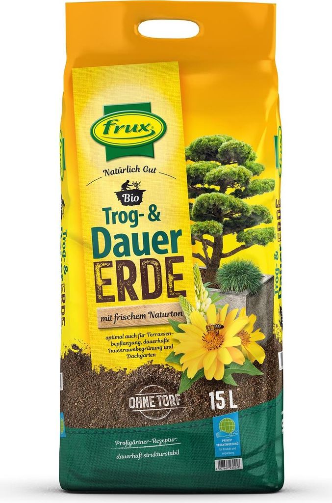frux®  Trog- & Dauererde Natürlich Gut torffrei - 15 Liter Produktbild 