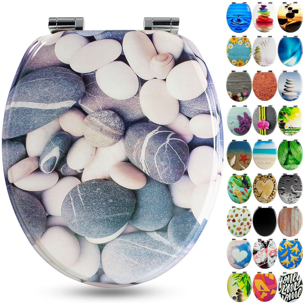 Sanfino® Premium WC Sitz "Stones" hochwertiger Produktbild 