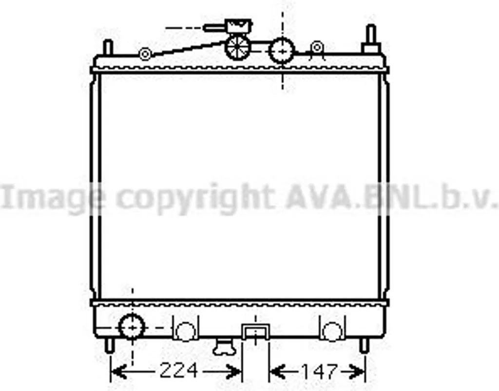 Radiateur de refroidissement moteur pour Nissan Micra III K12 Essence