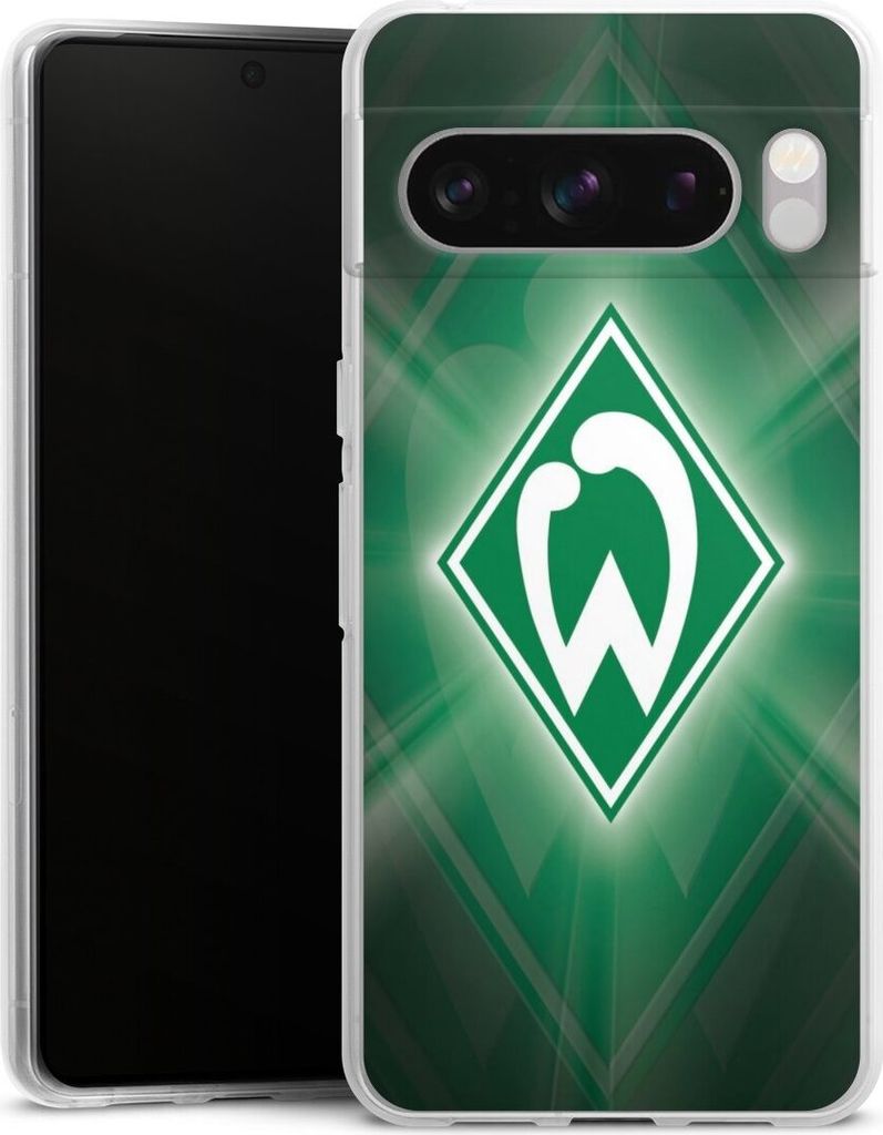 DeinDesign Handyhülle für Google Pixel 8 Pro Silikon Hülle Case Smartphone Schutzhülle Offizielles Lizenzprodukt SV Werder Bremen Wappen