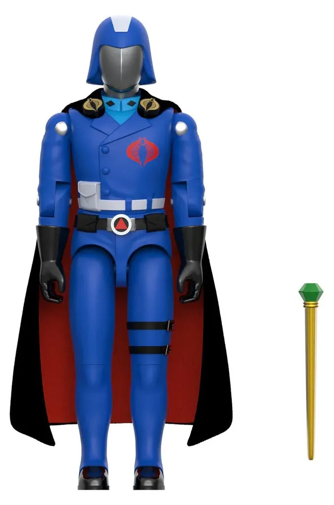 Figurine G.I. Joe ReAction+ Cobra Commander Série 6 Cape Noire 10 cm