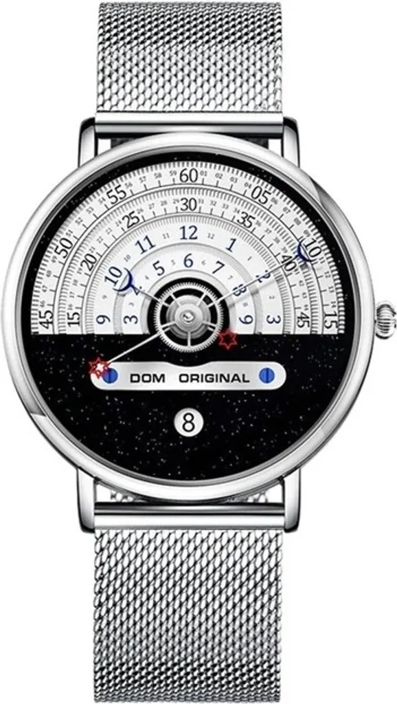 Montre-bracelet Homme en Acier Argenté DOM PR-7110 - Chic et Robuste