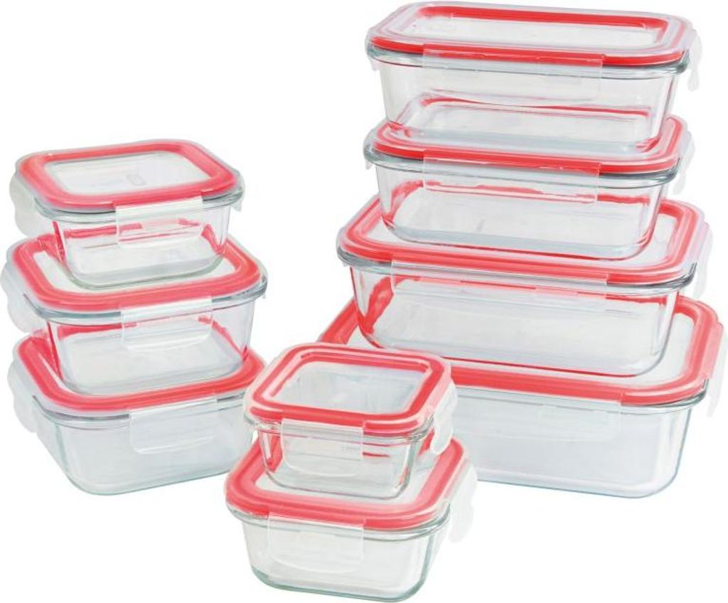 Ensemble de boite de conservation en verre 9 pièces Image du produit 