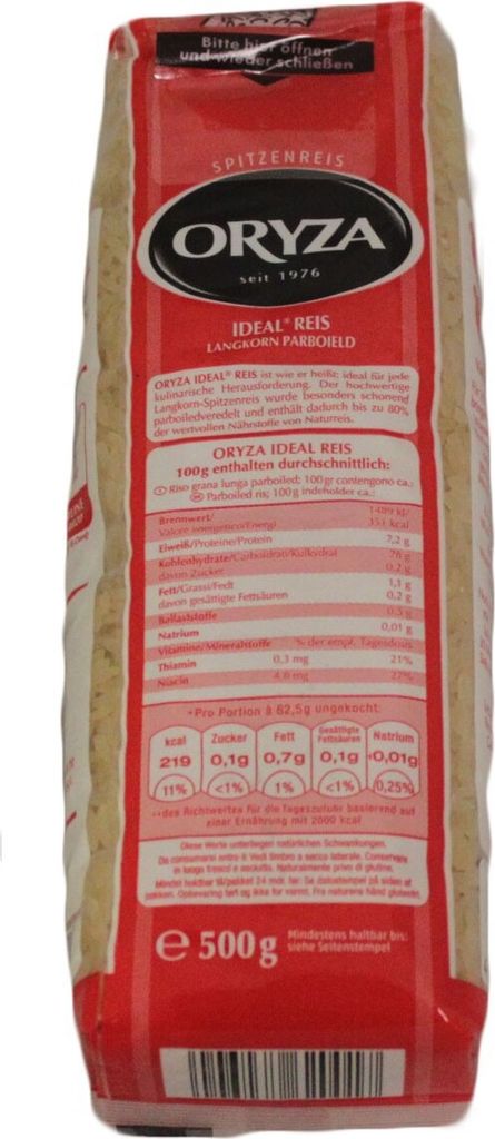 Oryza Ideal-Reis 500g Produktbild 
