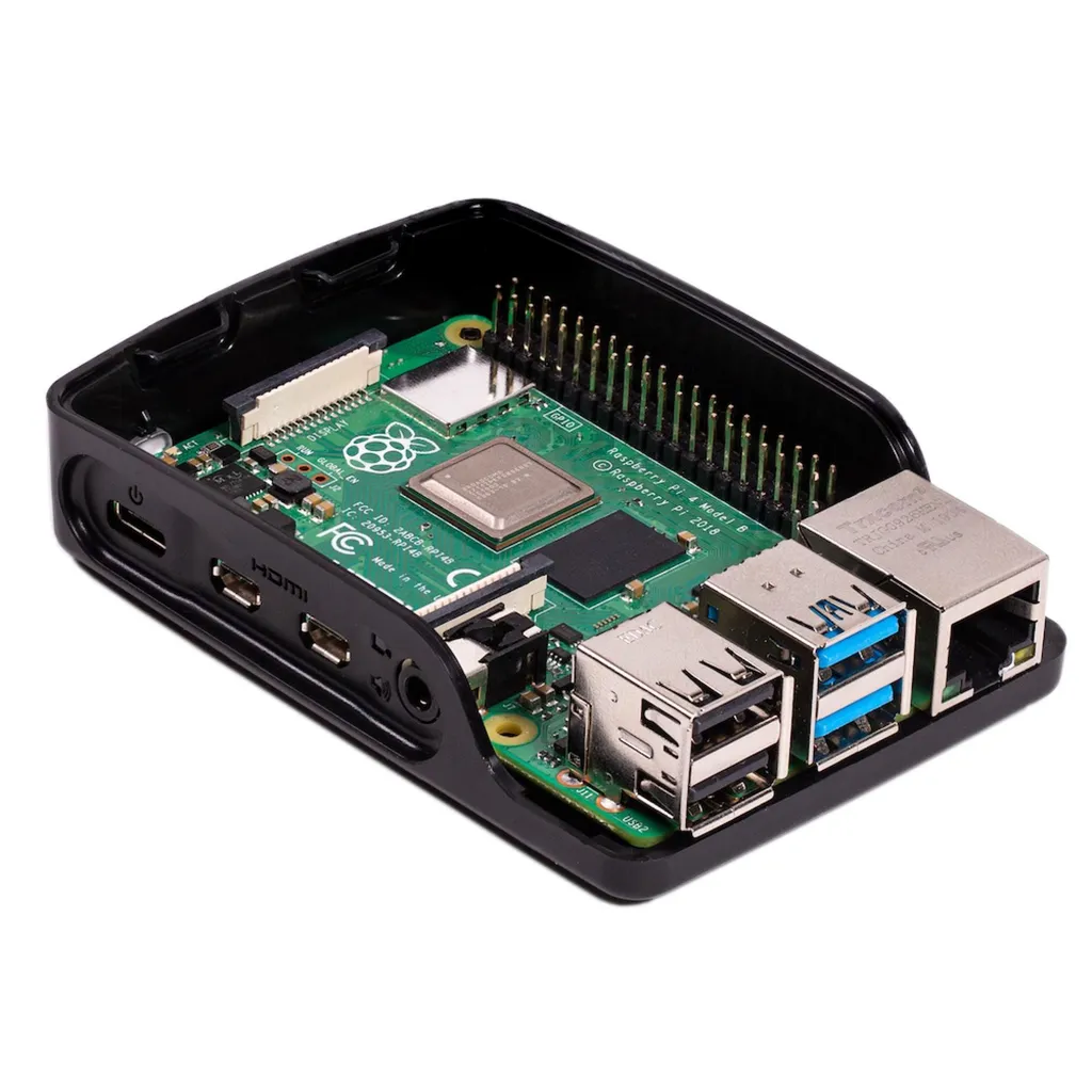Official Raspberry Pi 4 Enclosure - Black/Grey - Design Originale - 16