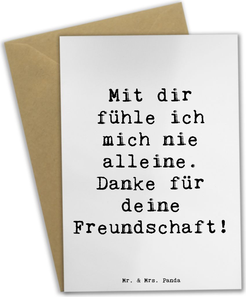 Mr. & Mrs. Panda Grußkarte Spruch Beste Freundin - Weiß - Produktbild 