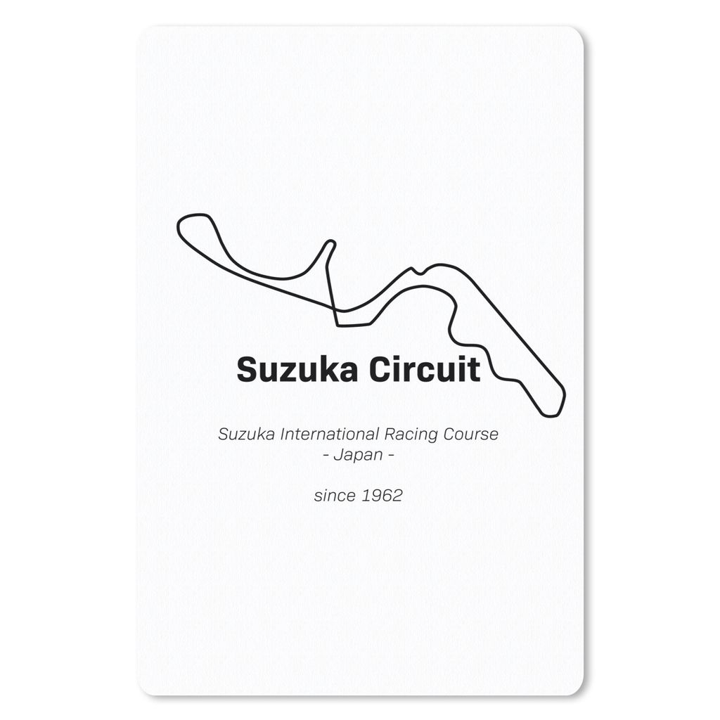 MuchoWow Mauspad Mousepad Suzuka - F1 - Rennstrecke 18x27 cm - Mousepads - Maus Mat - Pad - Mausunterlage