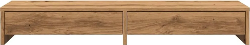 Support moniteur Chêne Artisan 100x27x15 cm avec double tiroir - 5
