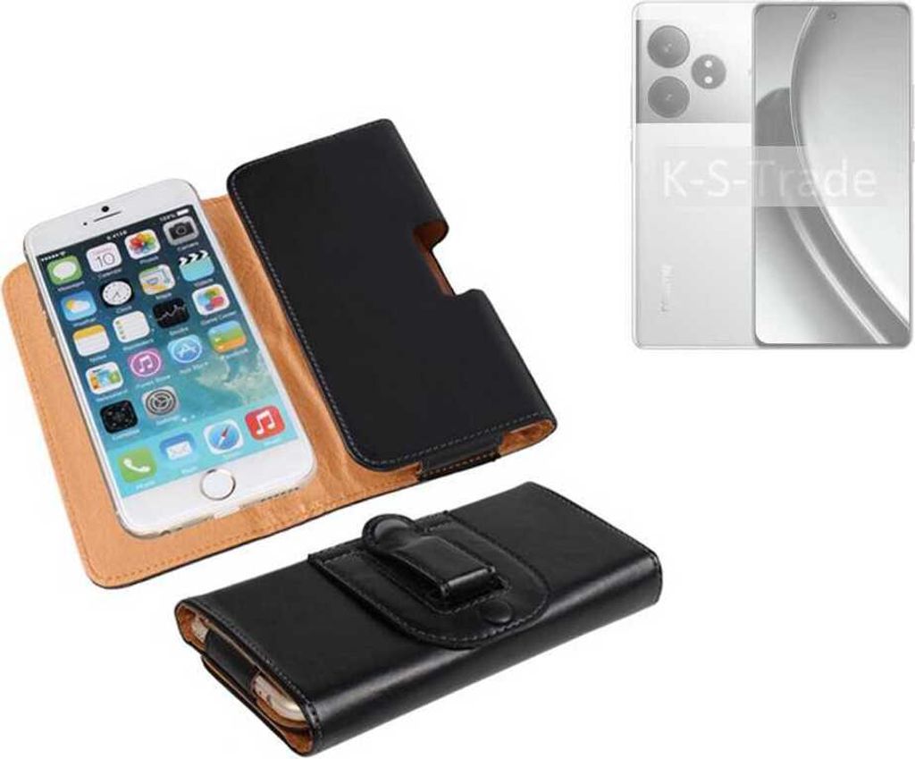 K-S-Trade Schützhülle Handyhülle kompatibel mit Realme GT Neo 6 Holster Gürtel Tasche Schutzhülle Handy-Tasche Smartphone Case Seitentasche
