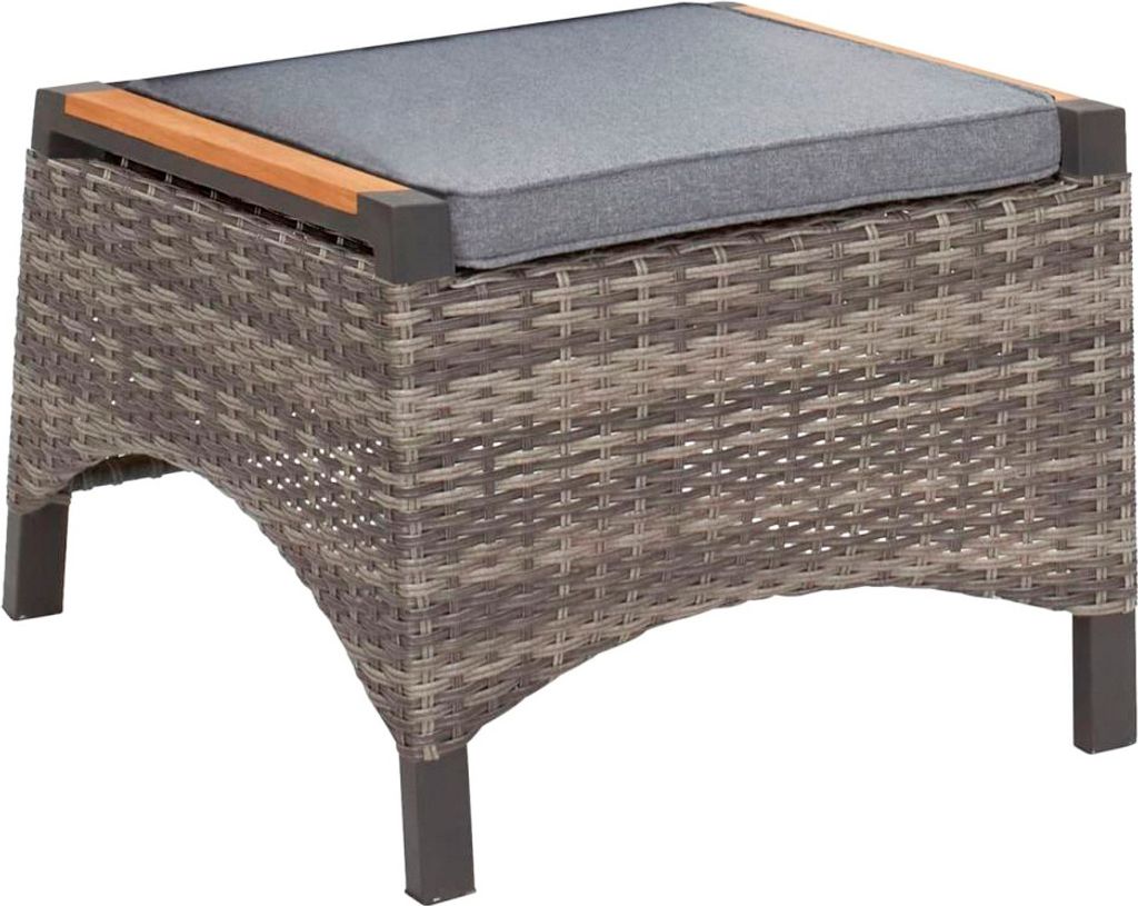 LC Garden »Keramo« Teak Dining Hocker Fußbank natur-grau
