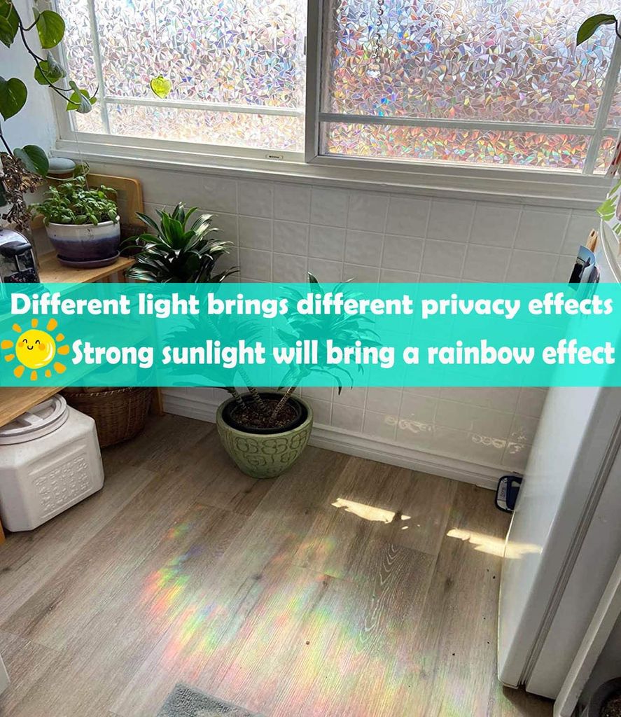 3D Regenbogen Fensterfolie Sichtschutzfolie