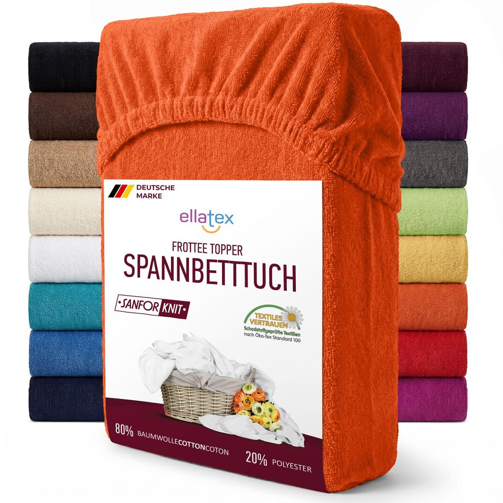 EllaTex FROTTEE TOPPER Spannbettlaken 180x200 – 200x200 Produktbild 