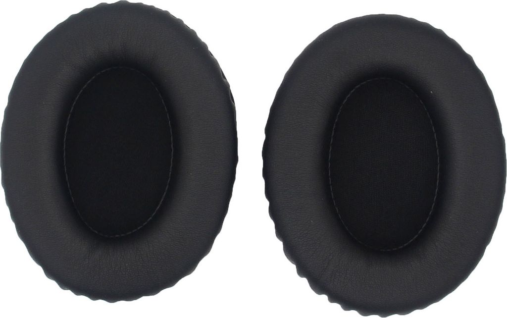 INF Premium 90x70mm Ovale Proteinleder-Ohrpolster - Schwarz (2er-Pack)