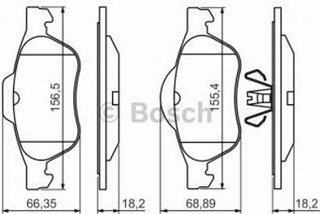 Bosch Bremsbelagsatz, Scheibenbremse 0 986 494 439