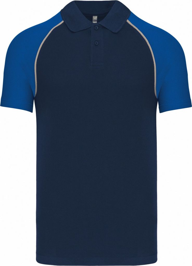 Kariban - Poloshirt für Herren - Baseball PC6389 (L) (Marineblau/Königsblau)