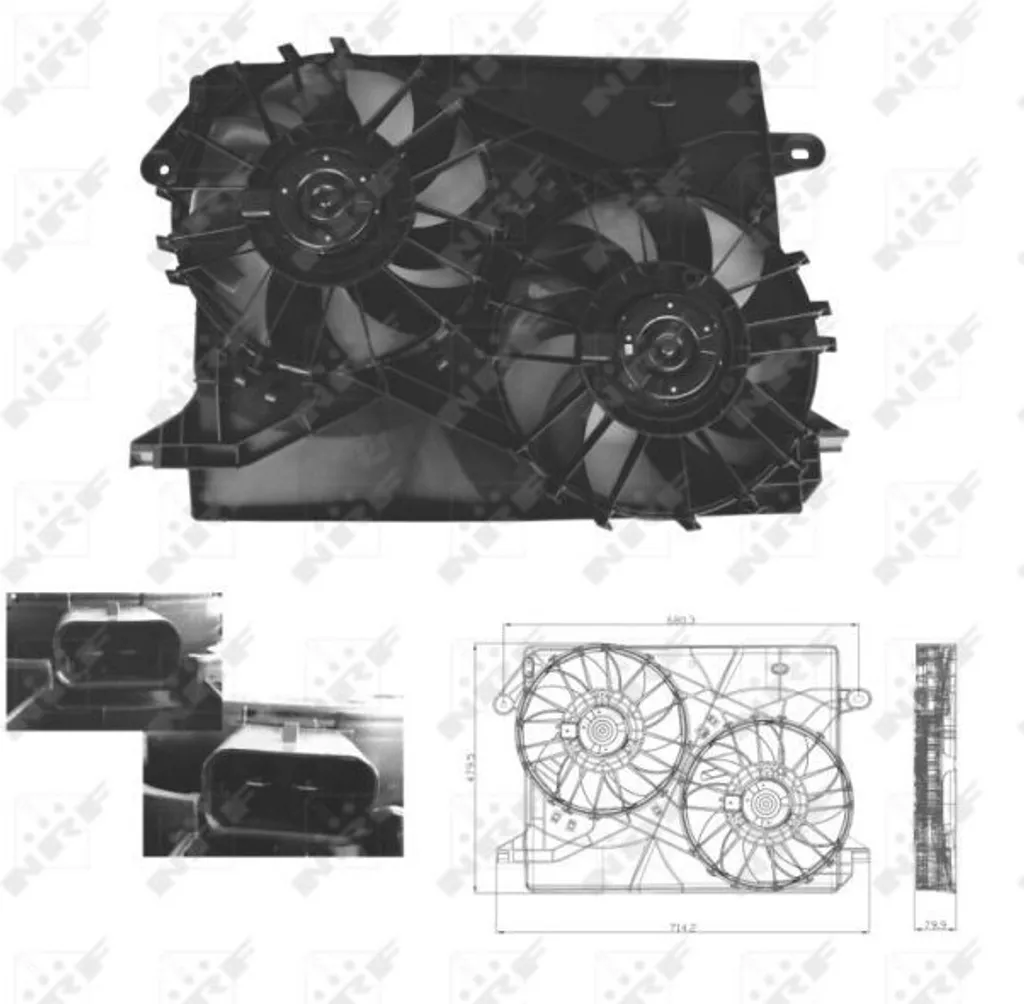 Remplacer ventilateur radiateur Chrysler 300 C - NRF 47674 OE 5137714AA