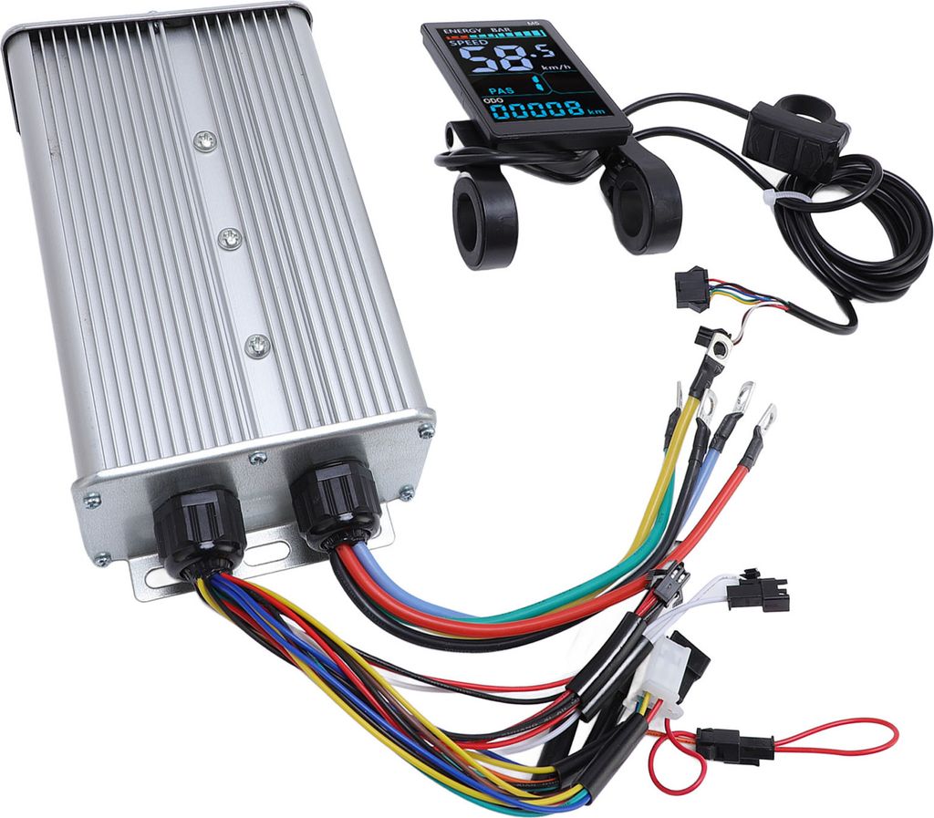 Elektro-Roller Controller mit LCD-Display 48V 60V 72V 60A Aluminiumlegierung Motor Controller mit Selbstlernfunktion