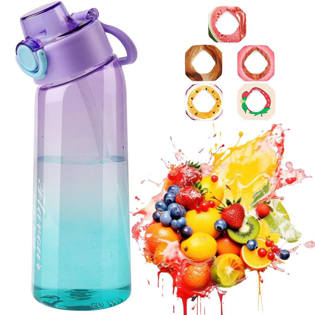 MCBOSON Air-Wasserflasche mit 5 Aromakapseln, 900 ml Produktbild 1