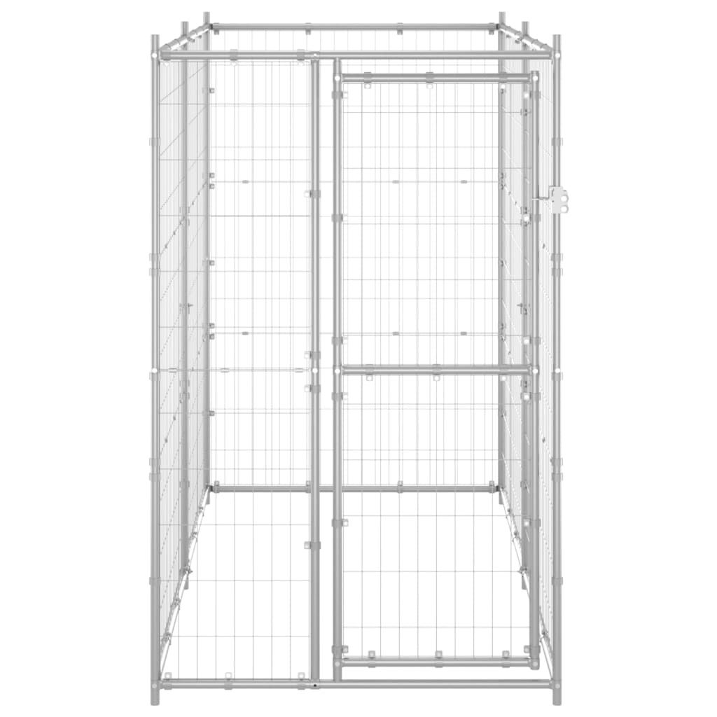 "SALE 2026" Outdoor-Hundezwinger Verzinkter Stahl 110x220x180 cm - Sonstiges Hundezubehör DE 830535